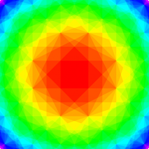 30 zones, hue colored