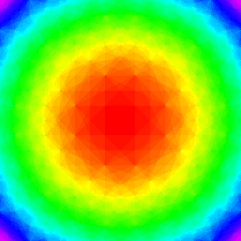 50 zones, hue colored